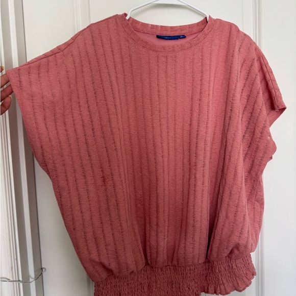 Apt. 9 Coral Textured Short Sleeve Top - Picture 1 of 4